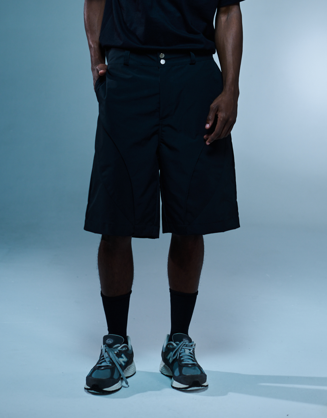 Kace Wear x H. Anzai Black Folium Shorts