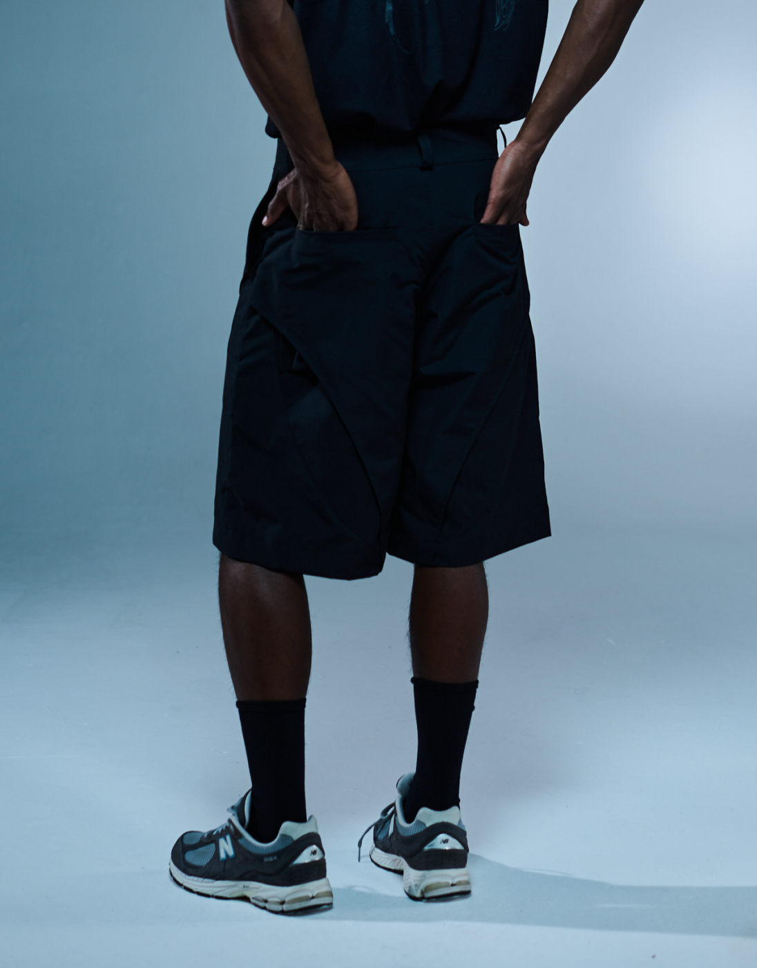Kace Wear x H. Anzai Black Folium Shorts