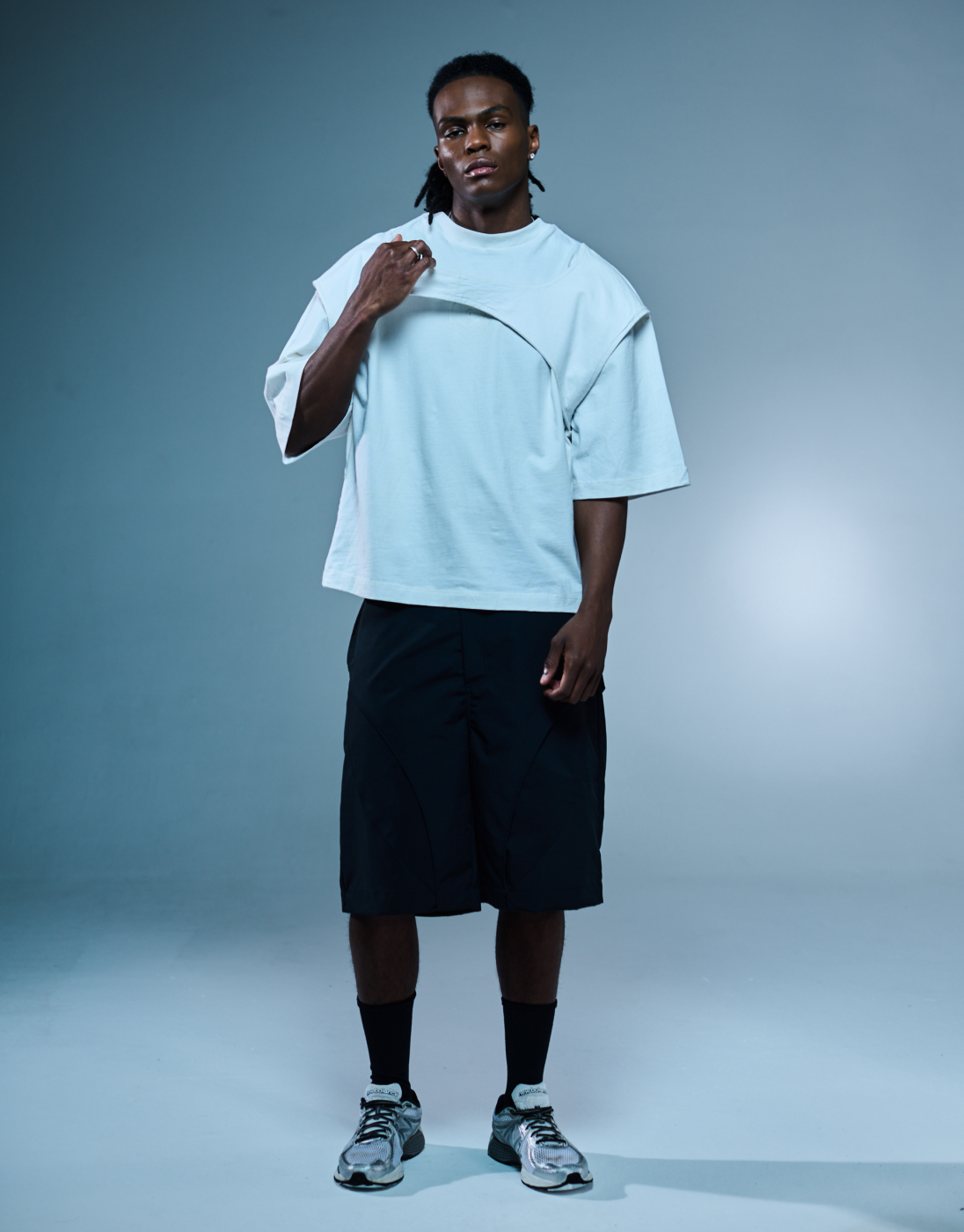 Kace Wear x H. Anzai Black Folium Shorts