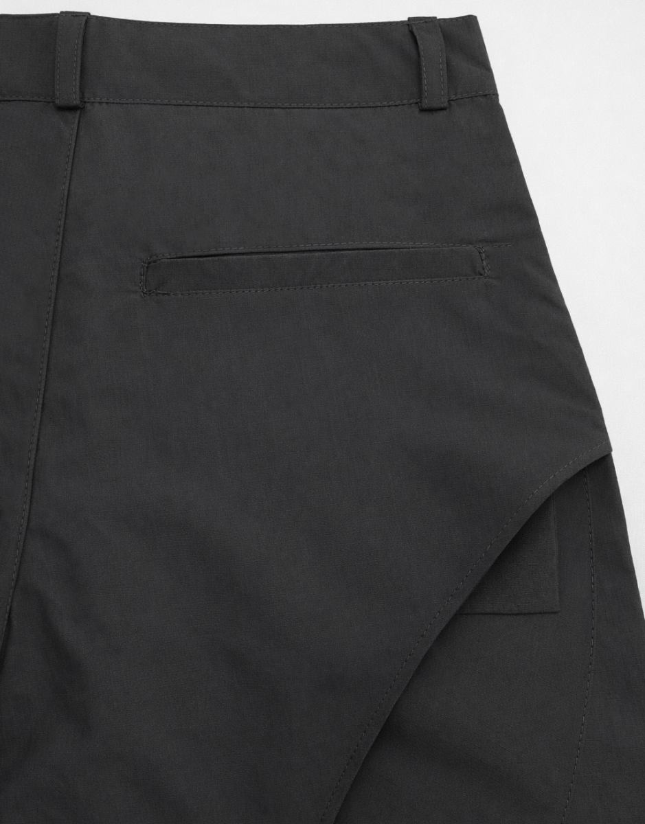 Kace Wear x H. Anzai Black Folium Shorts