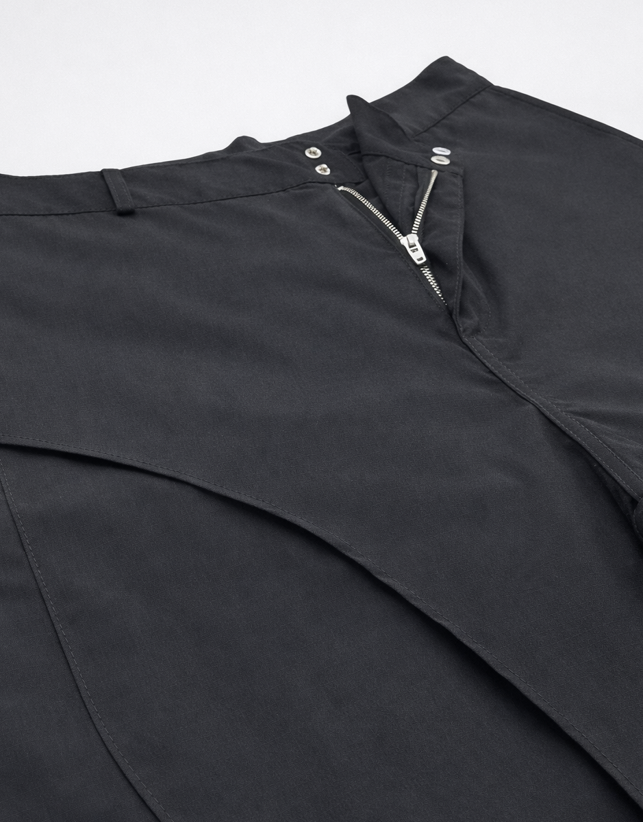 Kace Wear x H. Anzai Black Folium Shorts