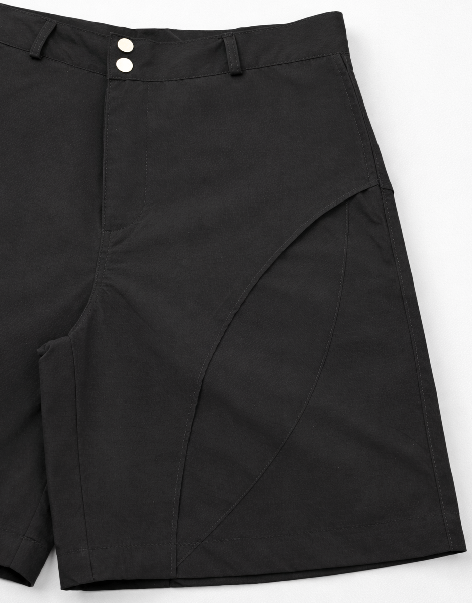Kace Wear x H. Anzai Black Folium Shorts
