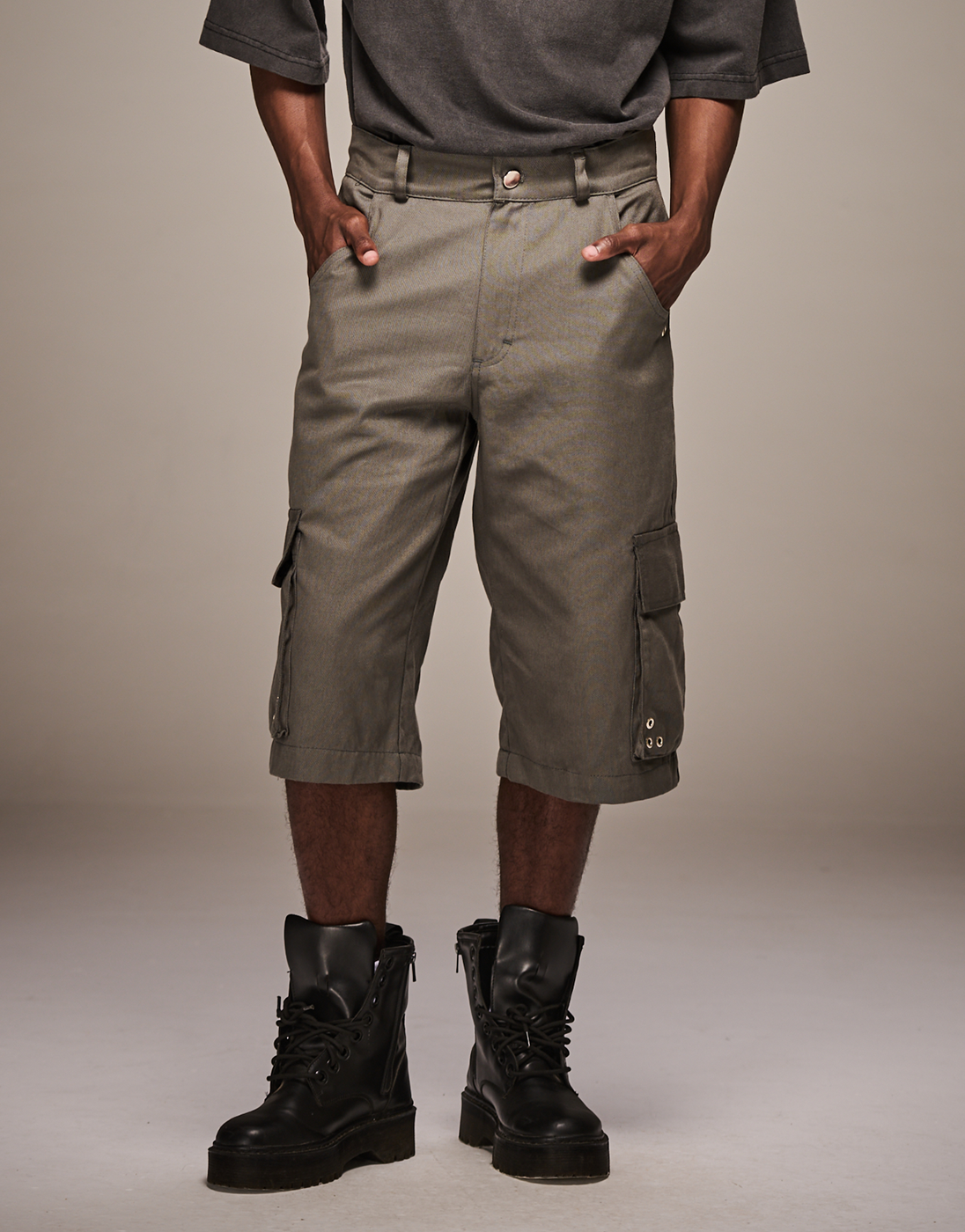 Rework Gray Bermuda Shorts