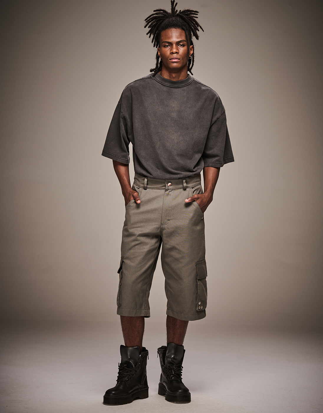 Rework Gray Bermuda Shorts