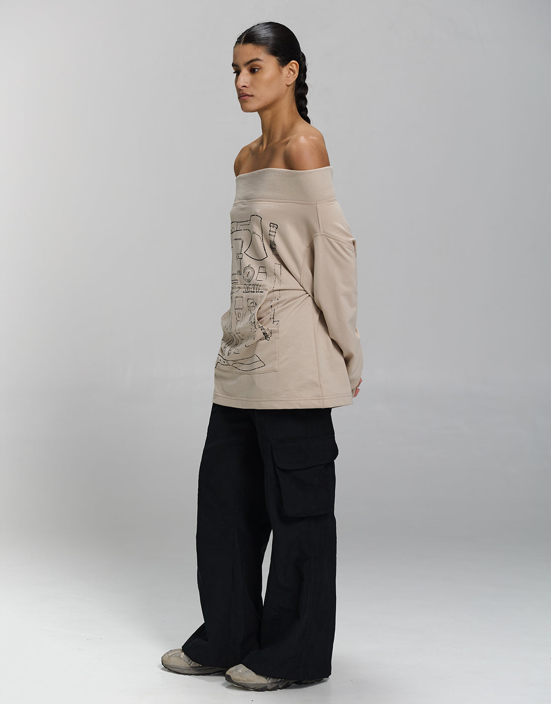 Sweatshirt Hunt Light Beige