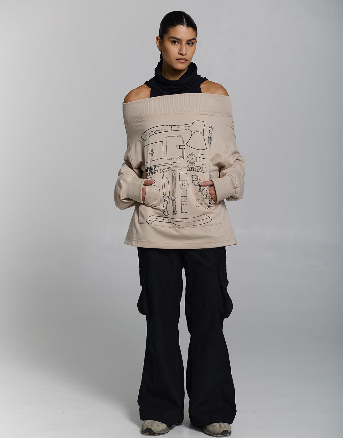 Sweatshirt Hunt Light Beige