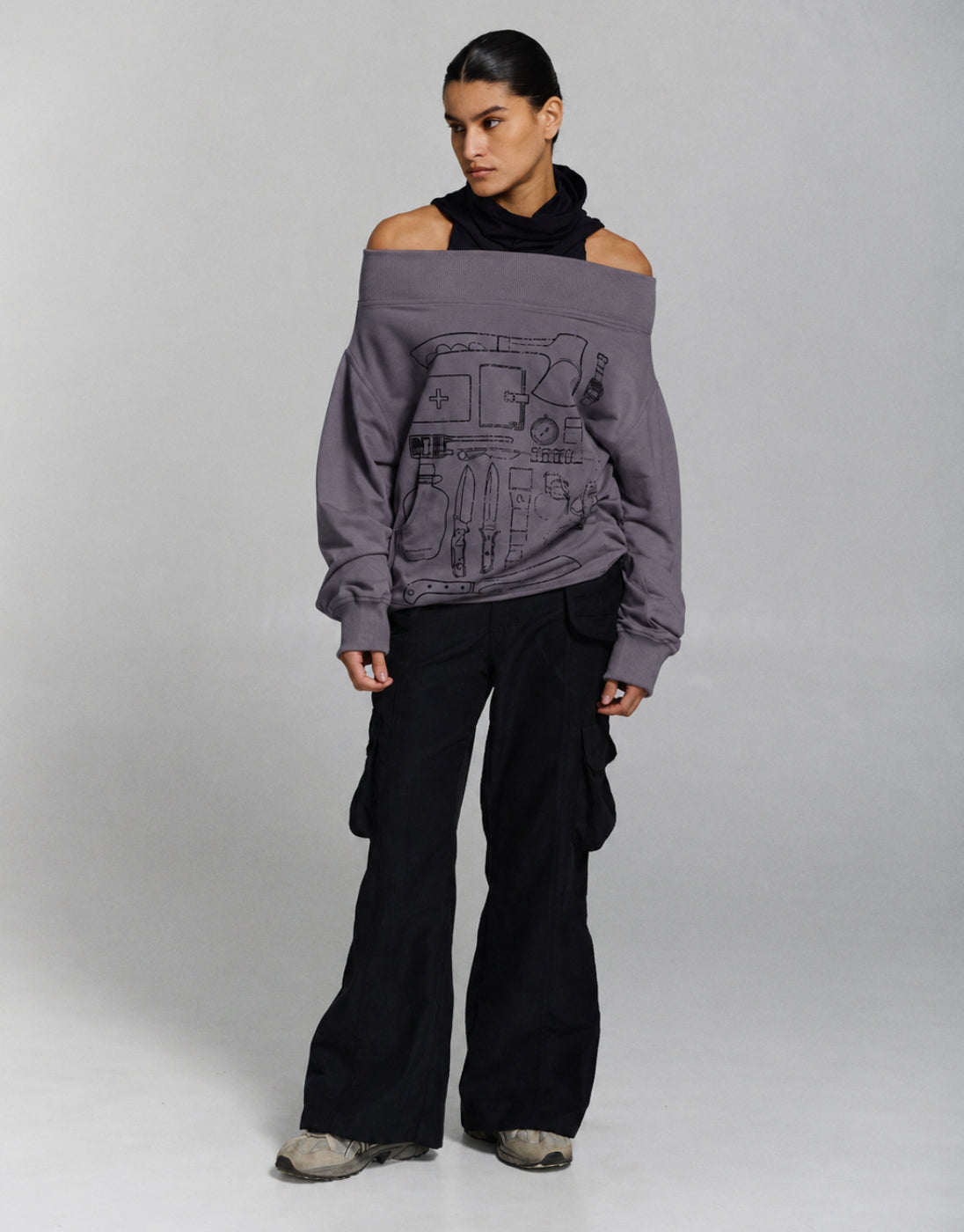 Gray Hunt Fleece Sweatshirt