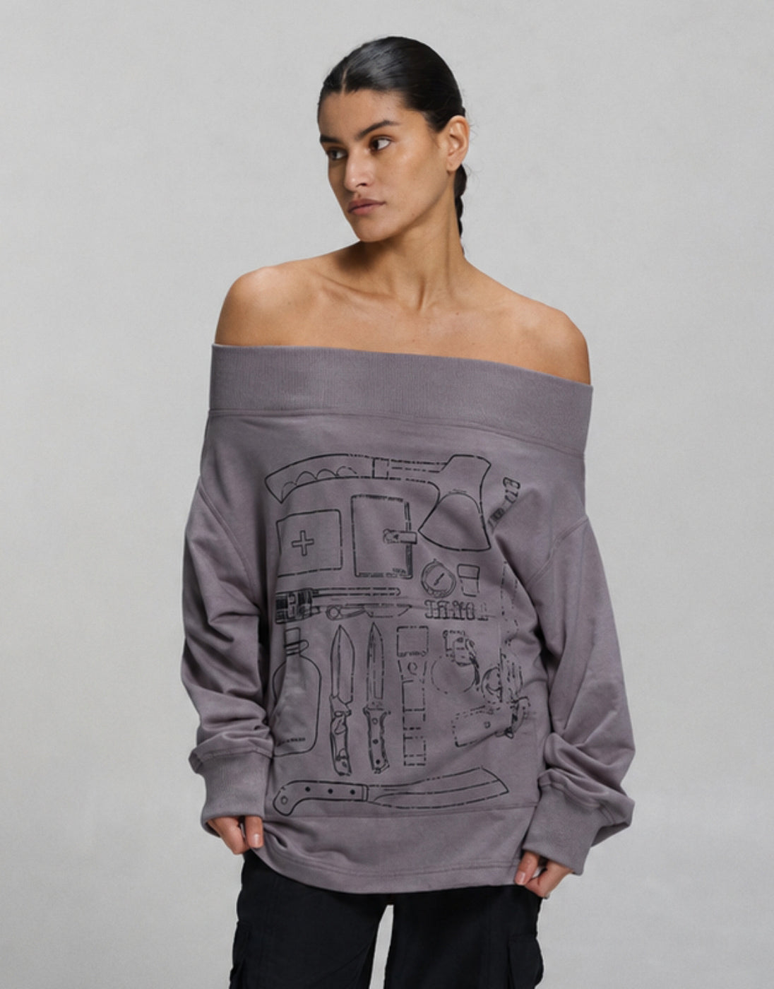 Gray Hunt Fleece Sweatshirt