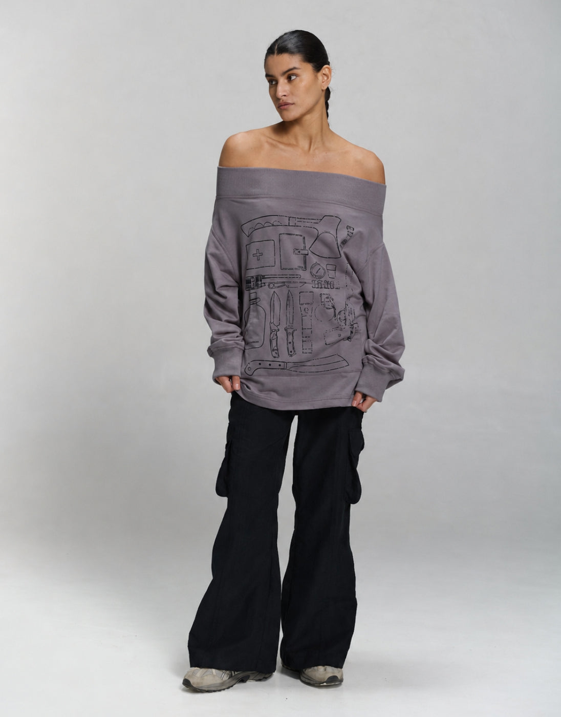 Gray Hunt Fleece Sweatshirt