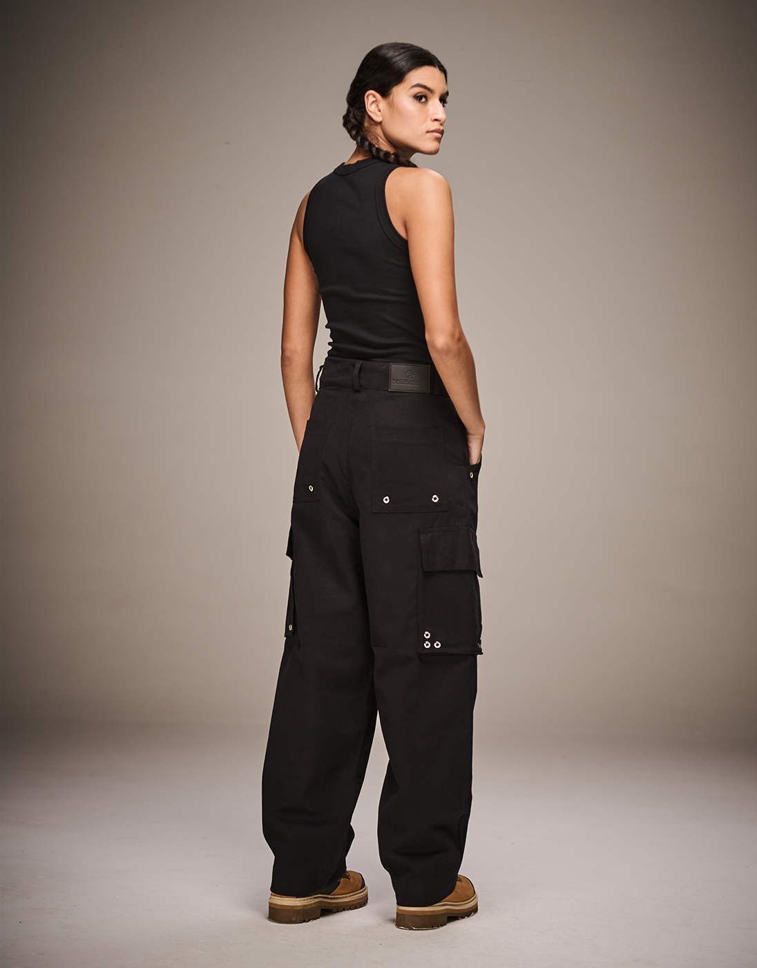 Black Reworked Baggy Pants