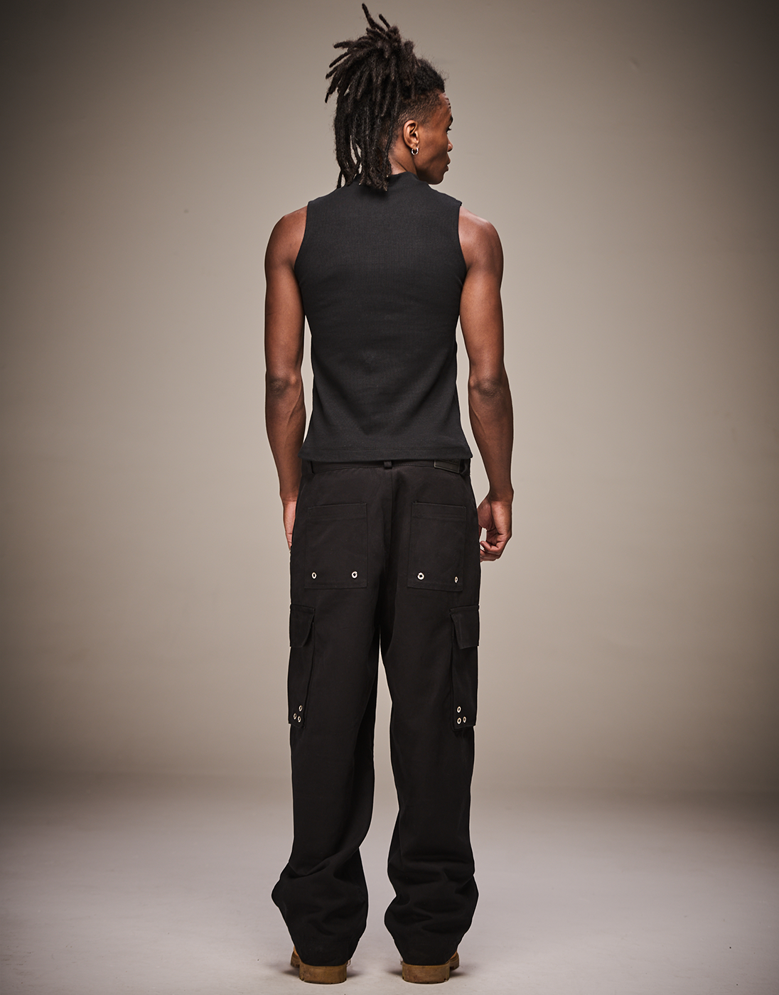 Black Reworked Baggy Pants