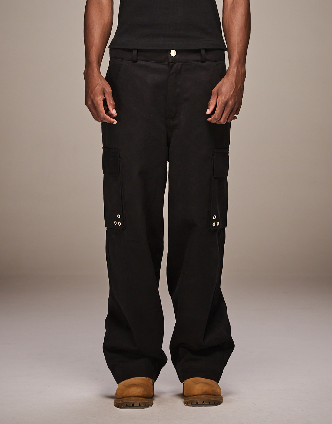 Black Reworked Baggy Pants