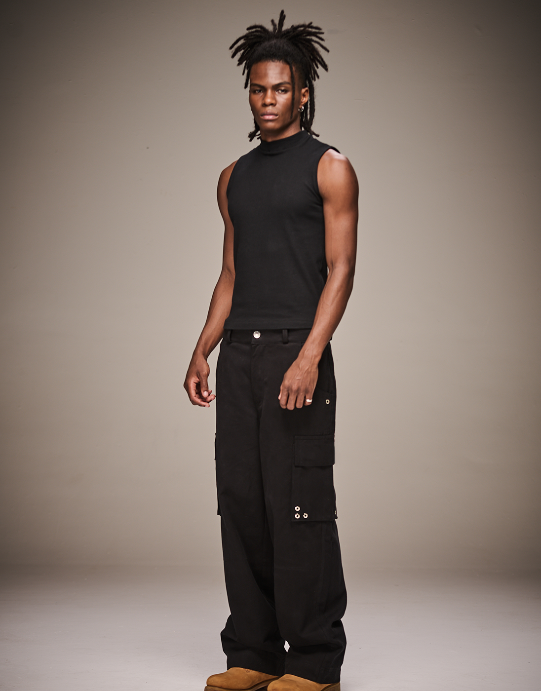 Black Reworked Baggy Pants