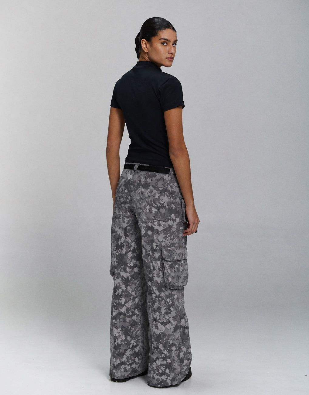 Camouflage Utility Flare Pants