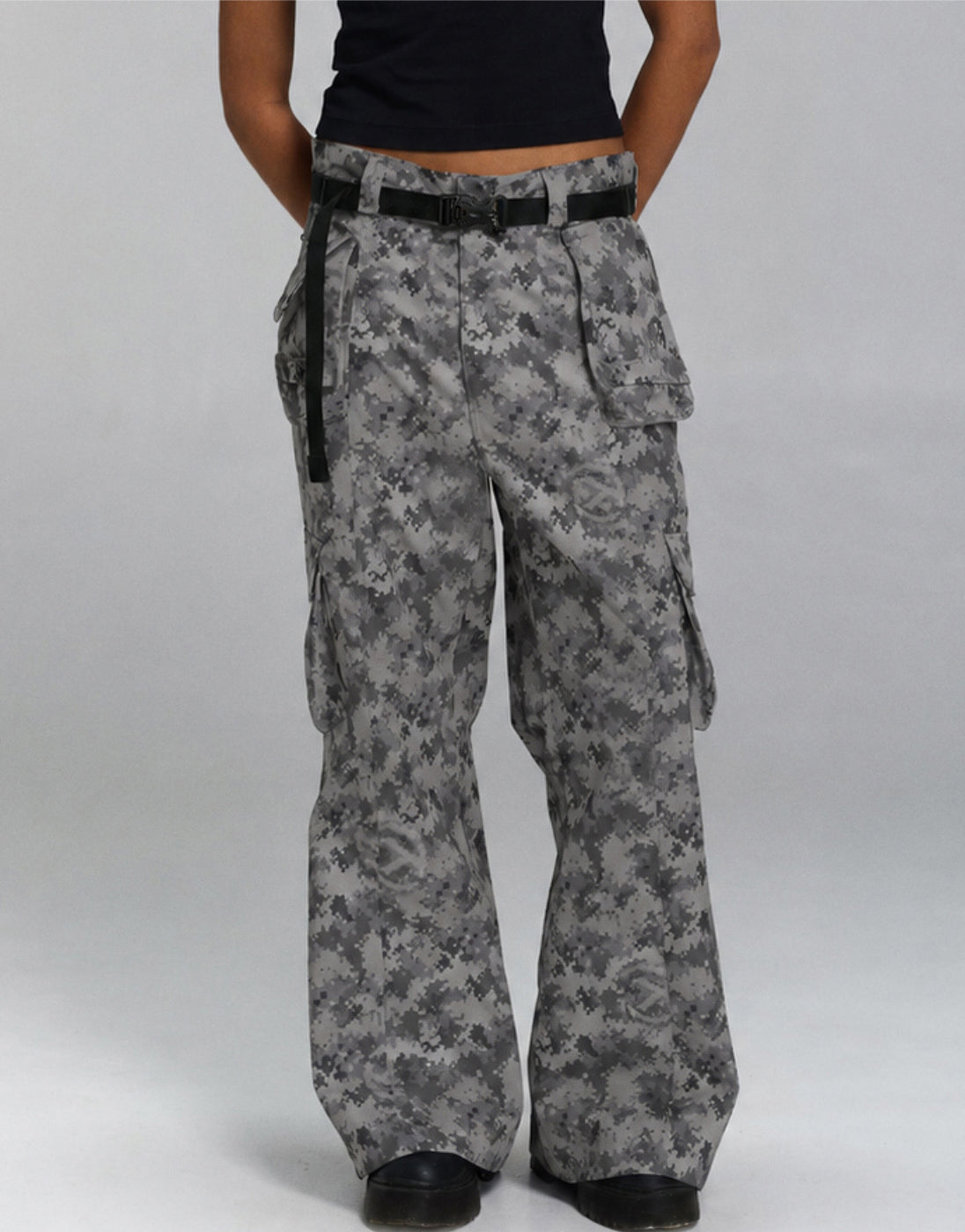 Camouflage Utility Flare Pants