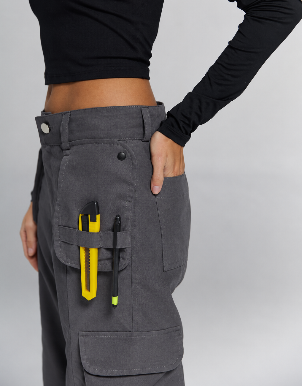 Flere Grey Utility Trousers