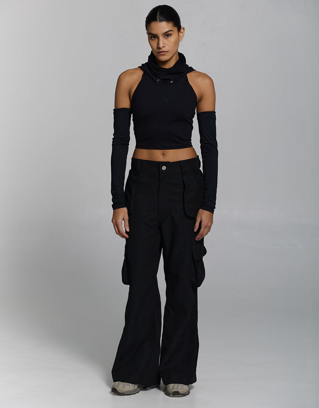 Black Utility Flare Pants