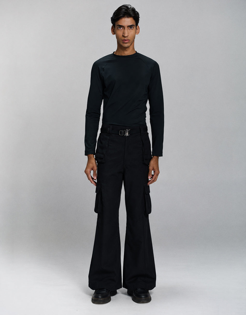 Black Utility Flare Pants
