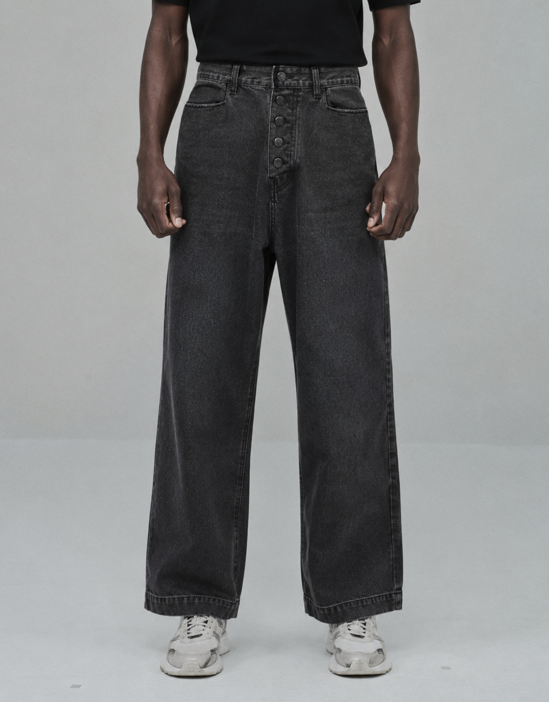 Black Wide-Leg Jeans