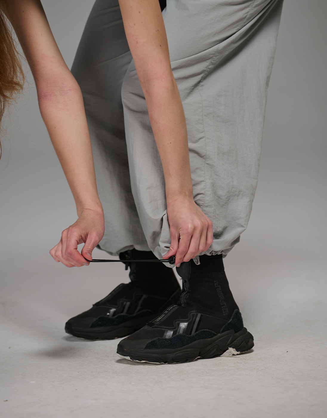 Gray JJK x Kace Wear Combat Parachute Pants