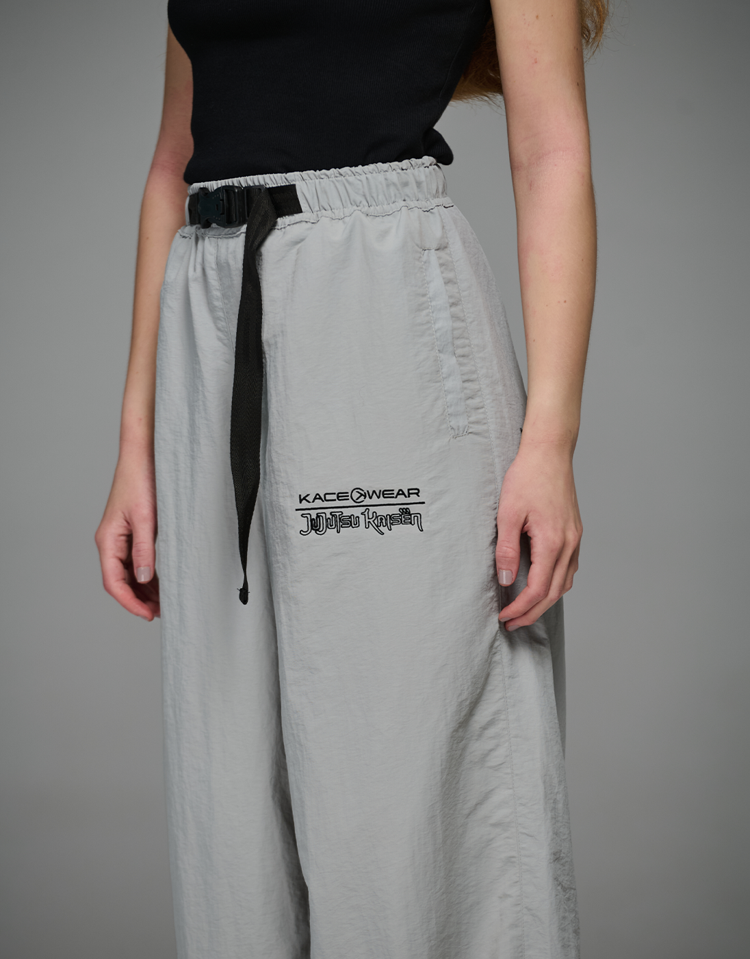 Gray JJK x Kace Wear Combat Parachute Pants