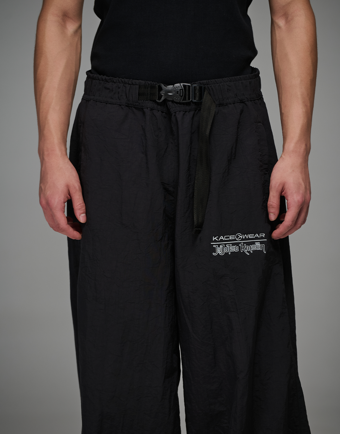 JJK x Kace Wear Black Parachute Combat Pants