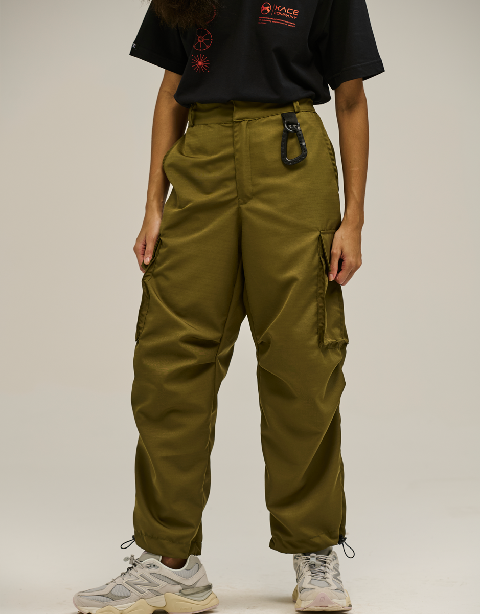 Kace Green Genesis Parachute Pants