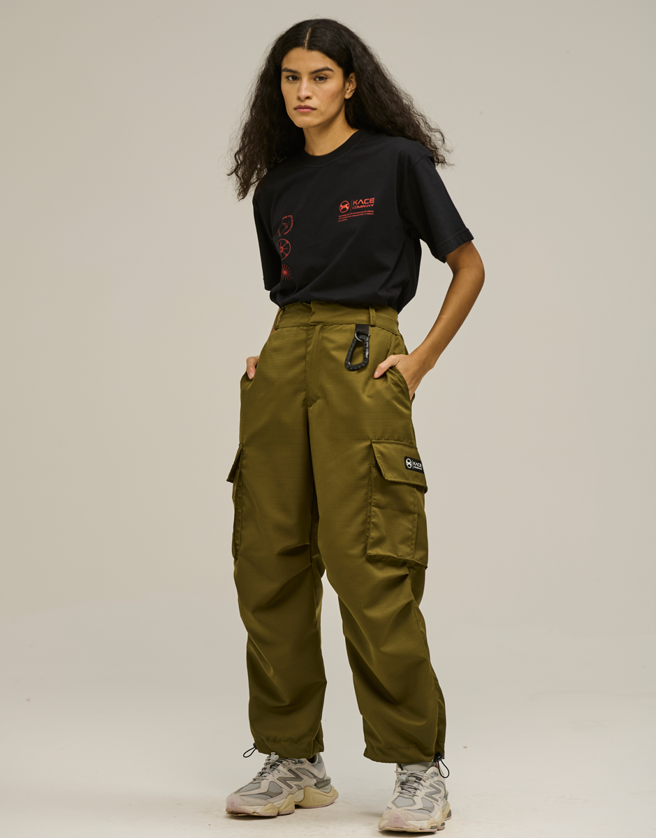 Kace Green Genesis Parachute Pants