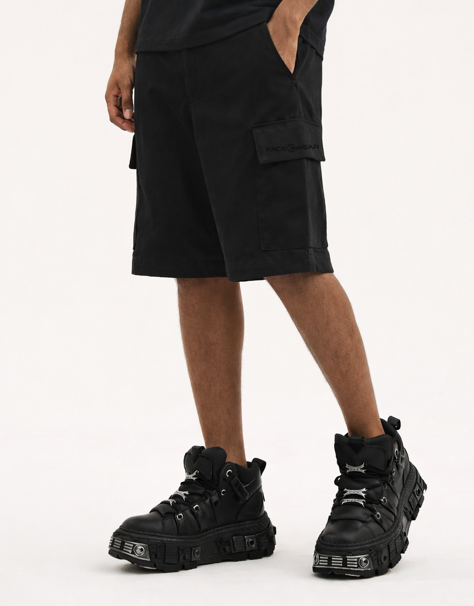 Black Modular Cargo Pants
