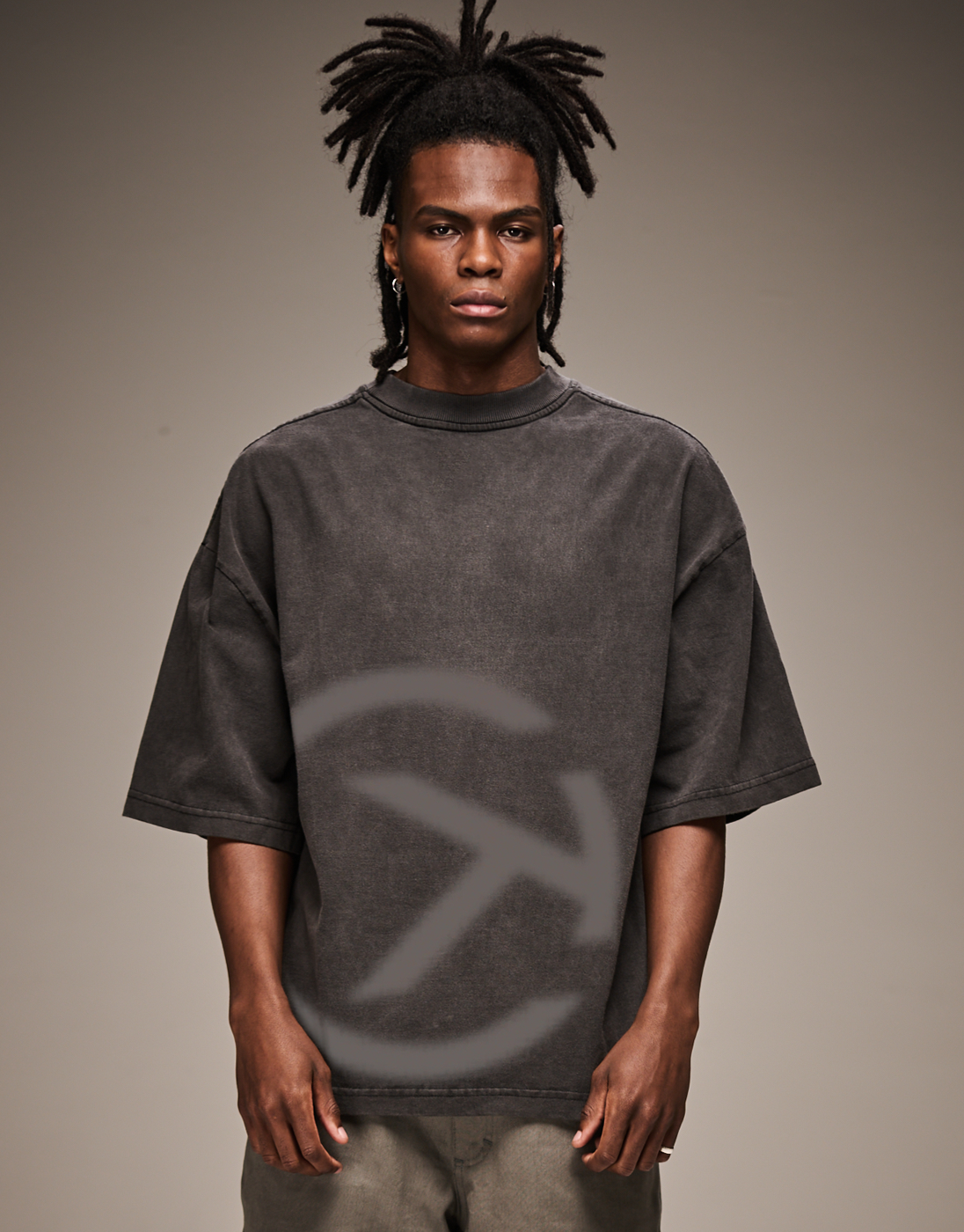 Sun Faded Boxy T-Shirt - Gray
