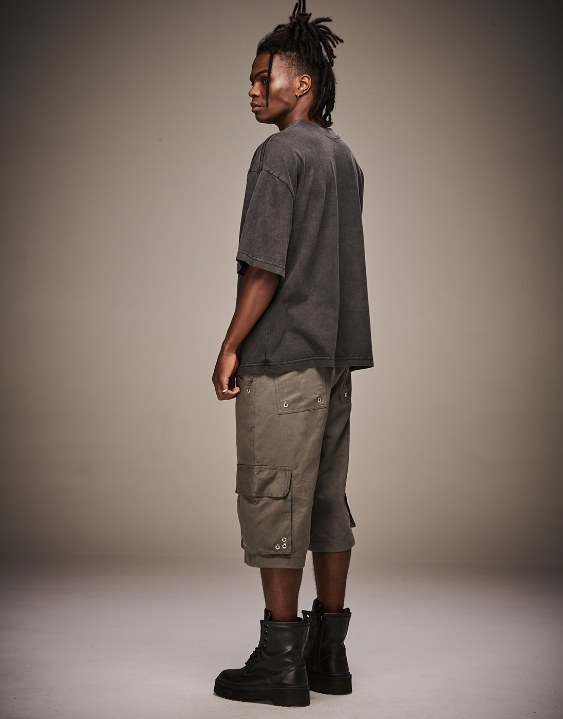 Sun Faded Boxy T-Shirt - Gray