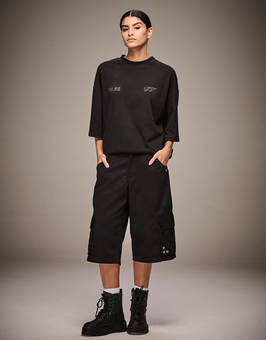 Boxy Future Uniform T-Shirt - Black