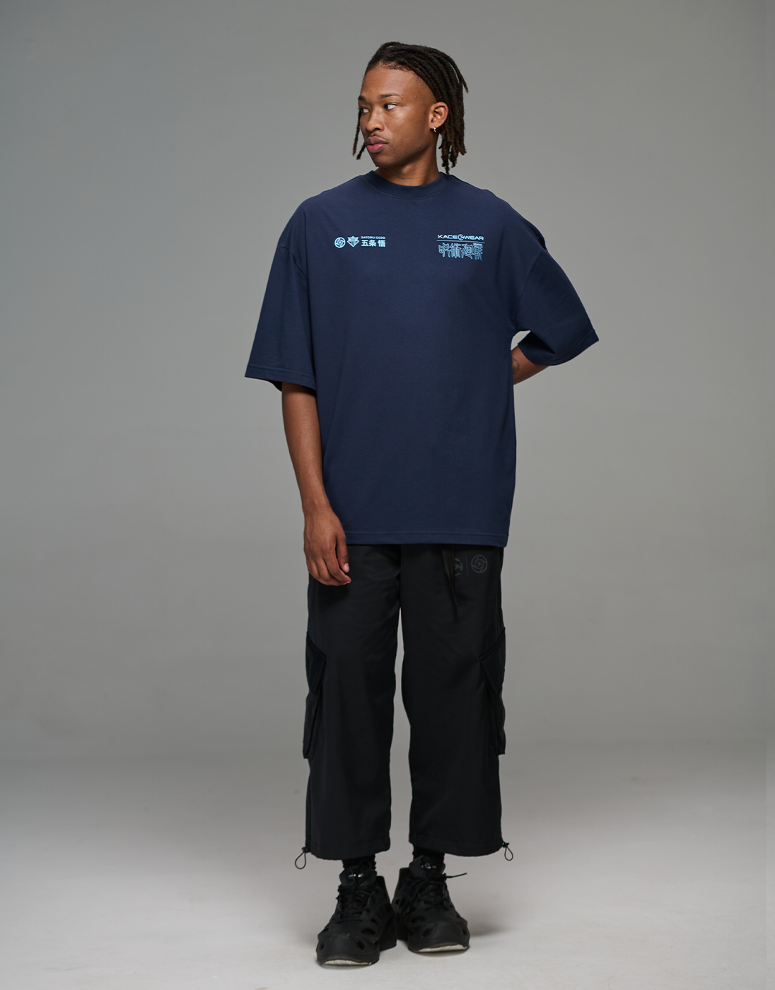 Oversized Satoru Gojo JJK x Kace Wear Blue T-Shirt