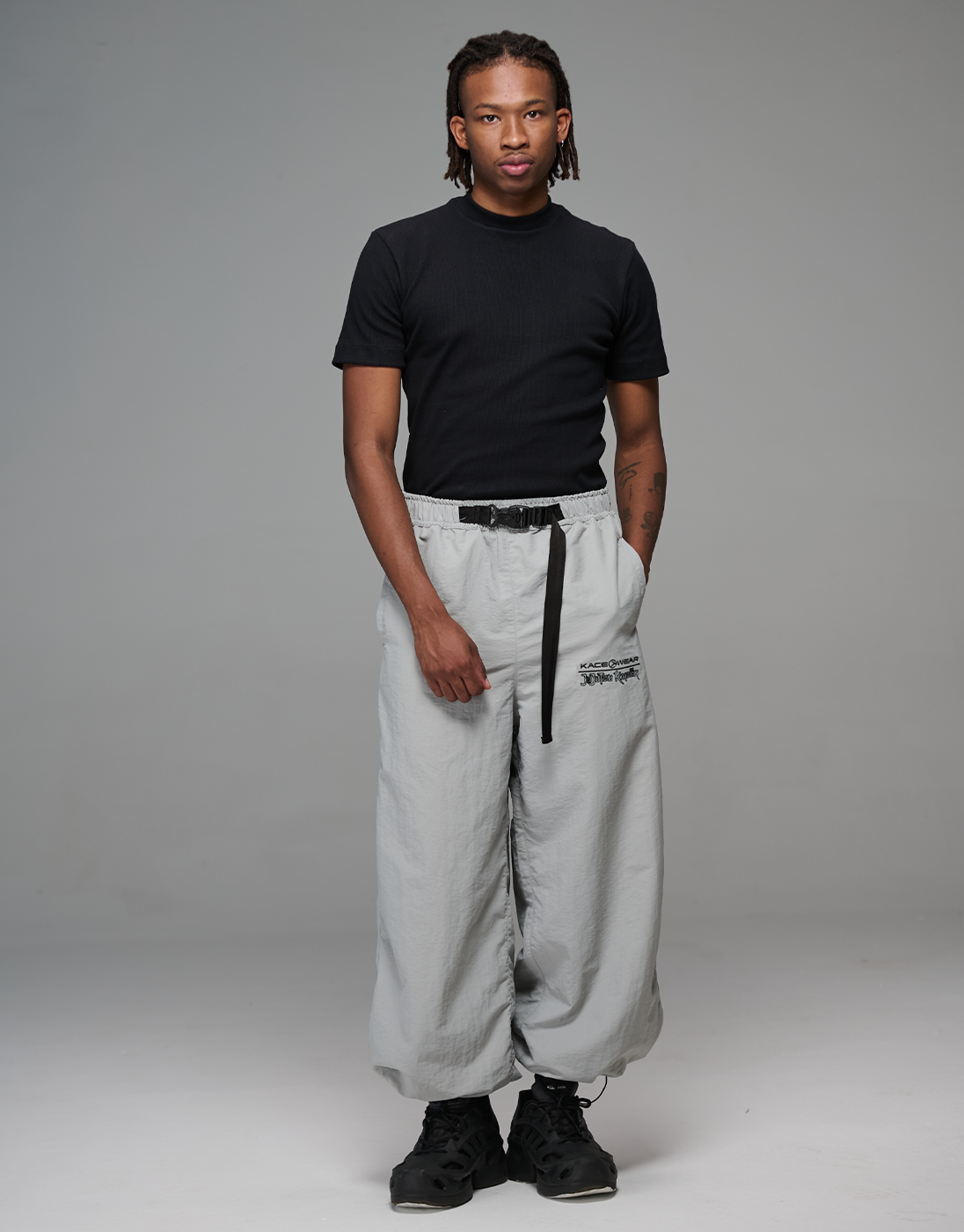 Balance Black Ribbed Slim T-Shirt