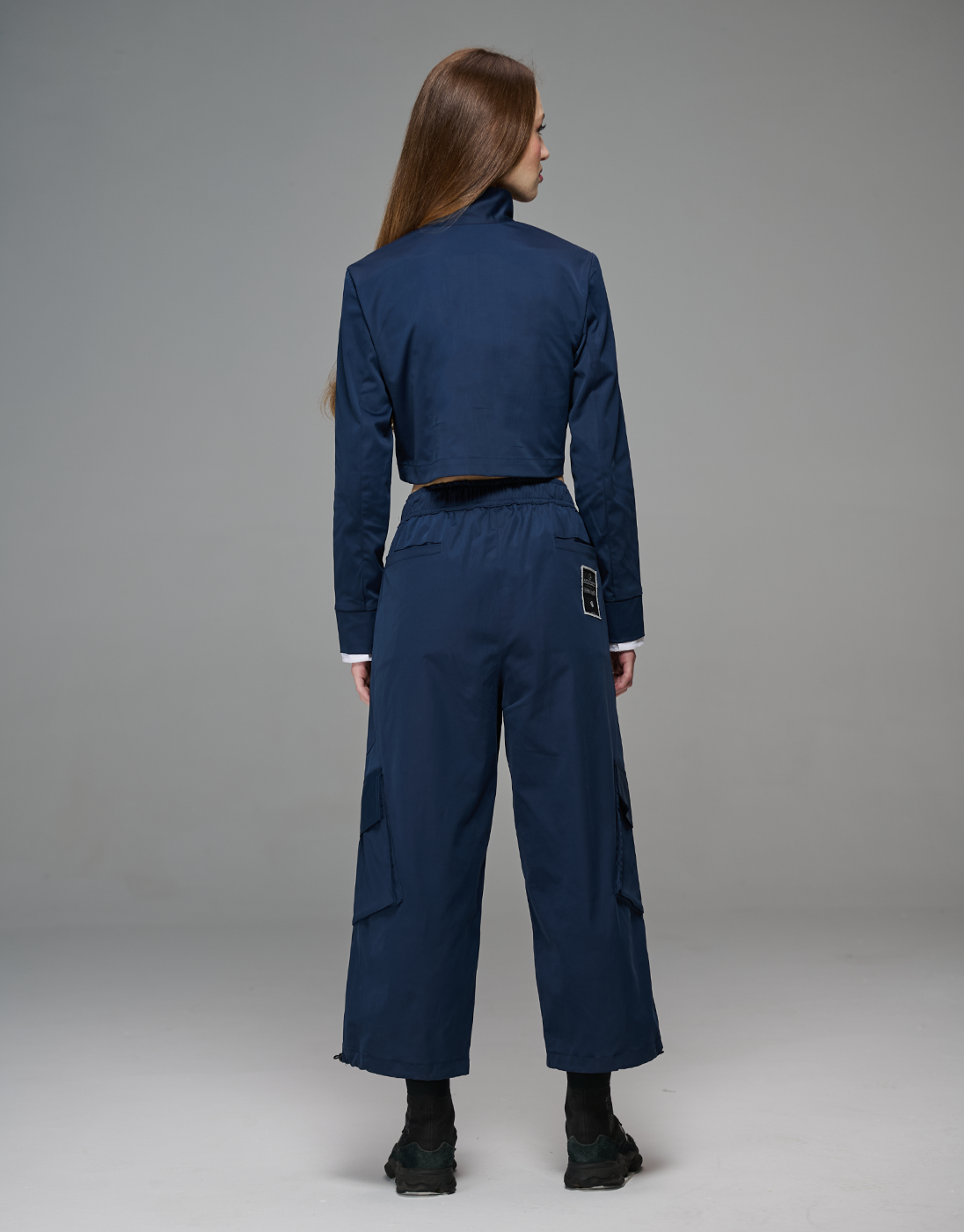Jujutsu High Cropped Jacket JJK x Kace Wear Blue