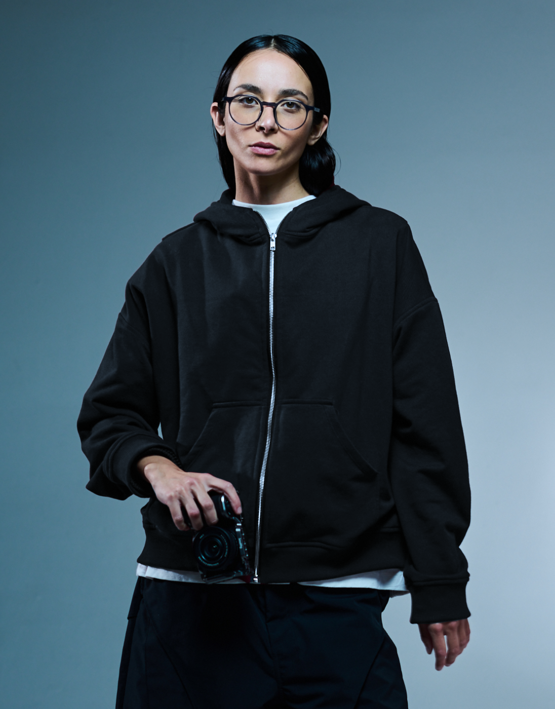 Oversized Hoodie Rise Kace Wear x H. Anzai Black