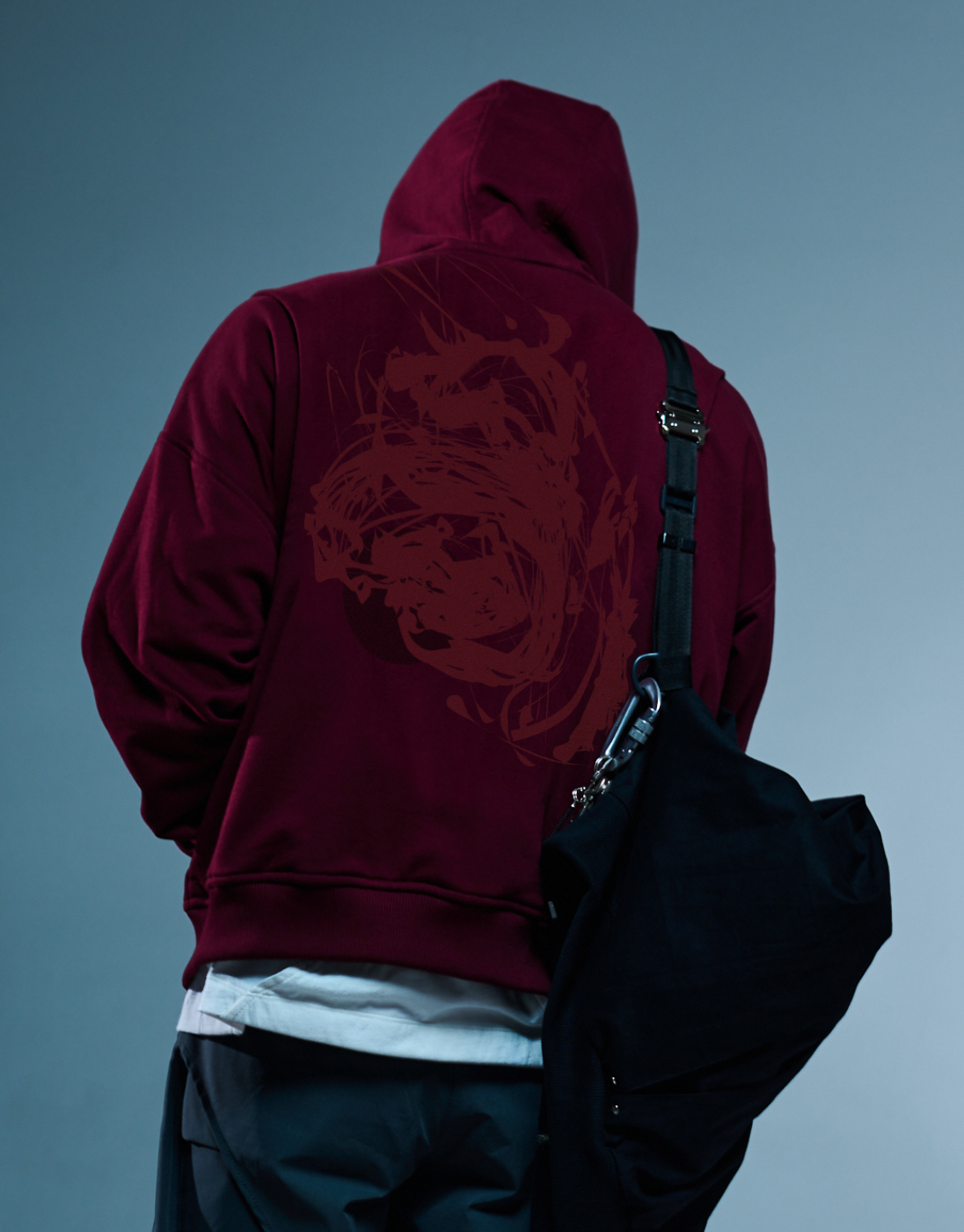 Oversized Hoodie Rise Kace Wear x H. Anzai Wine