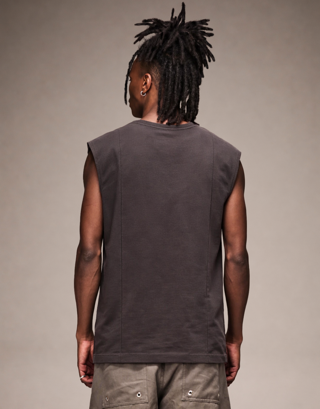 Gray Stonewashed Boxy Tank Top