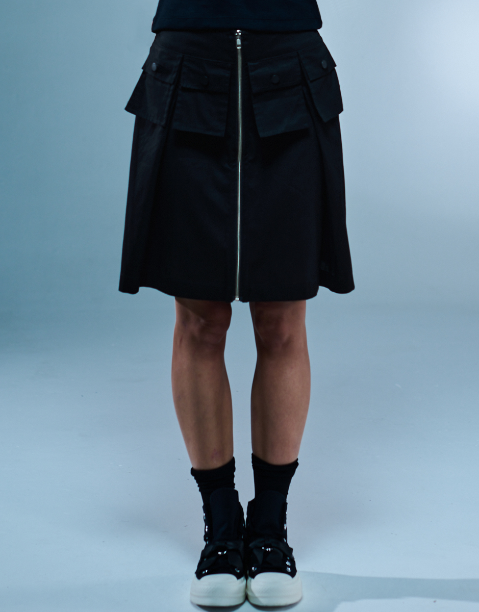 Black Cargo Skirt w/ Zipper