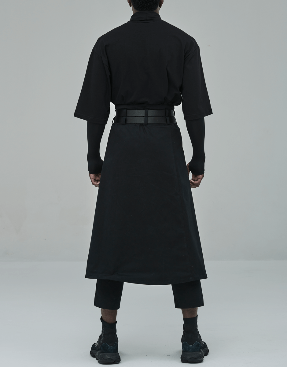 Calça c/ Saia Removível Preta Kace x Pitayaq Techwear Costas