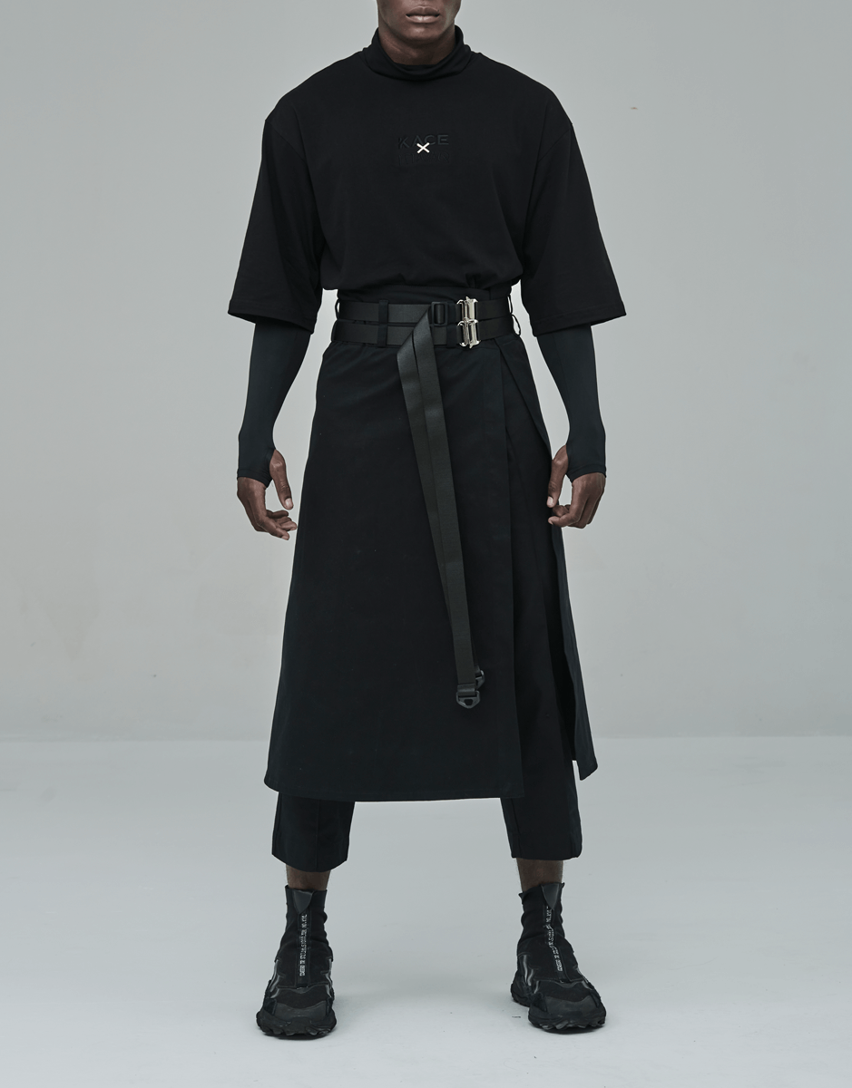 Calça c/ Saia Removível Preta Kace x Pitayaq Techwear Look